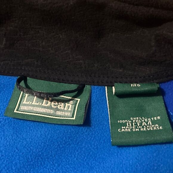 L.L.Bean Women’s Full Zip /2 Color Blue Sweatshirts Size L - Picture 7 of 8
